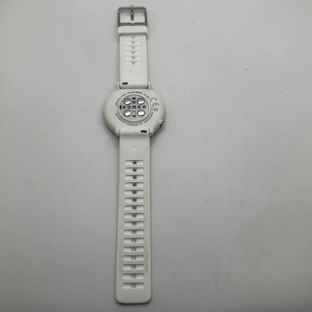 Polar‎ Ignite Gen 1 GPS Fitness Smartwatch White HR Monitor 43mm Tested